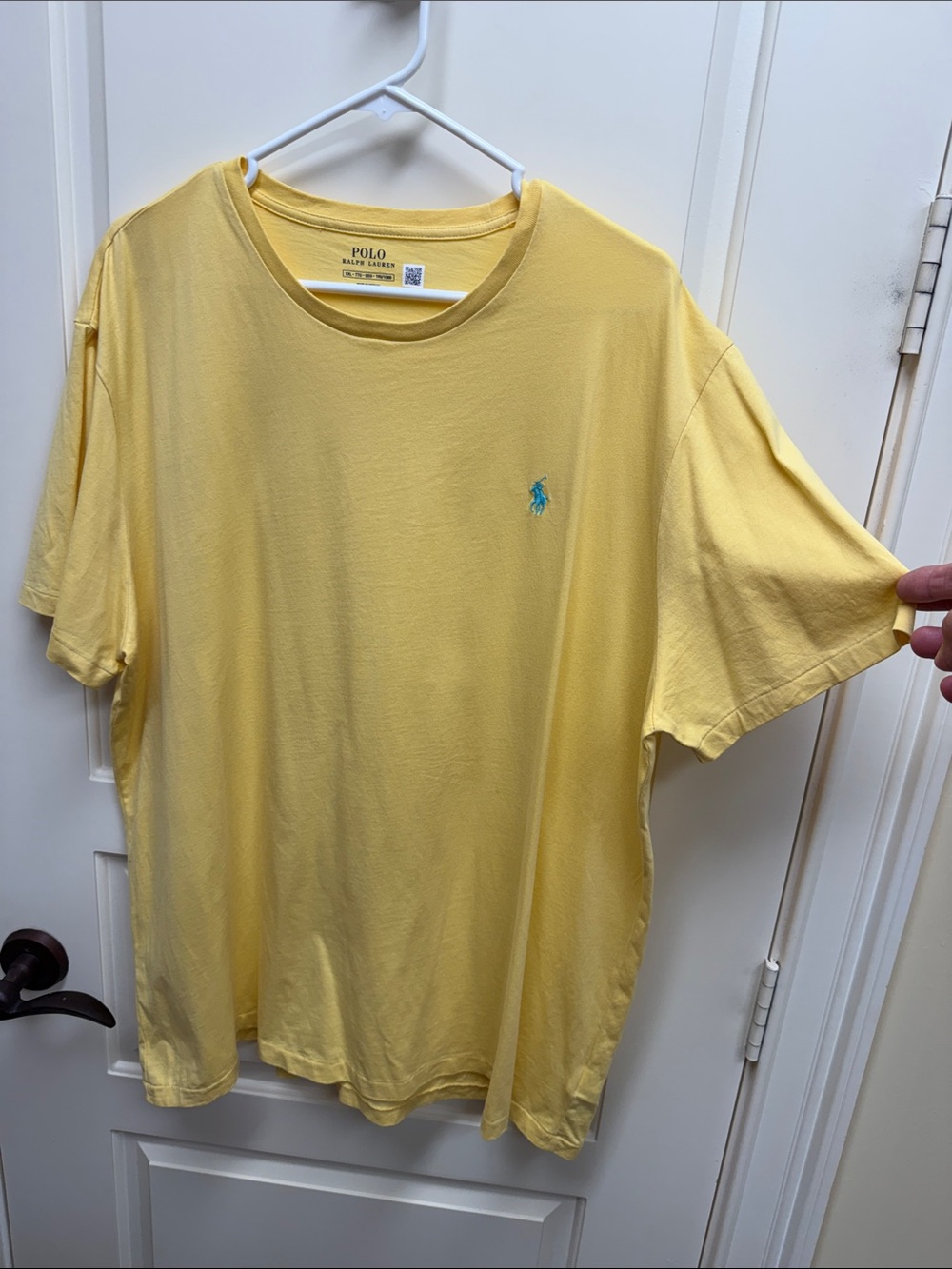 Polo by Ralph Lauren Yellow Tee with Teal Pony Embroidery